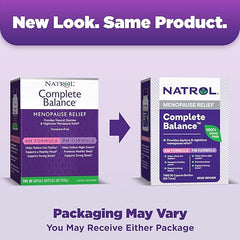 Natrol Complete Balance, Dietary Supplement for Menopause Relief, A.M./P.M. Menopause Relief for Women, 60 Capsules, Up to a 30 Day Supply