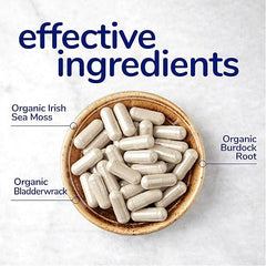 Her Own Irish Sea Moss Capsules, Burdock Root, Bladderwrack, Detox, Metabolism, Immune Support, Skin Health, Natural Joint Support, Nutrient Rich Superfood High in Minerals, 60 Count