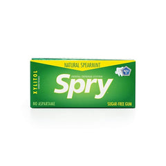 Spry Fresh Natural Xylitol Chewing Gum Dental Defense System Aspartame-Free Sugar Free Gum (Spearmint, 10 Count Blister Cards - Pack of 20)