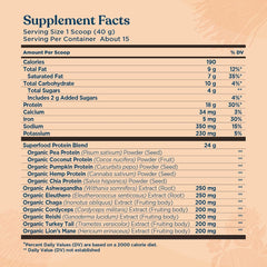 Four Sigmatic Organic Plant-Based Protein Powder Sweet Vanilla Protein with Lion?s Mane, Chaga, Cordyceps, and More | Clean Vegan Protein Elevated for Brain Function and Immune Support | 21.16 oz