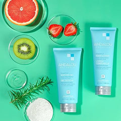 Andalou Naturals Body Wash, Clarifying Grapefruit Shower Gel, Gentle Exfoliating Salicylic Acid Body Wash with Tea Tree & Witch Hazel, Targets Back Acne, Blemishes & Excess Oil, 8.5 fl oz