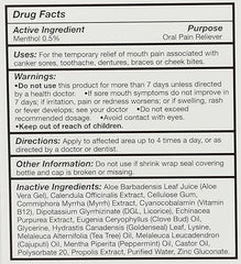 Quantum Health Canker Care+ Oral Gel Pain Reliever, Natural Pain Relief Ingredients Including Menthol, Mint, & Castor Oil, 9.7 mL