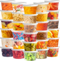 50 Sets 16 Oz Plastic Deli Containers with Lids - Food Storage Containers with Lids - Clear Airtight Meal Prep Containers, BPA Free, Stackable, Leakproof, Microwave and Freezer Safe