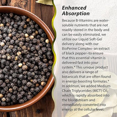 Irwin Naturals One-Per-Day Mega B-12 1,500mcg High Potency Methylcobalamin Vitamin - Fast Enhanced Absorption with MCT + Asian Ginseng - Natural Energy Boost - 60 Liquid Softgels