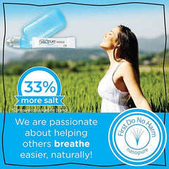 Nasopure Nasal Wash, System Kit, �The Nicer Neti Pot� Sinus Wash Kit, Comfortable Nasal Rinse 8 Oz Bottle & 20 Salt Packets (3.75 Grams Each), Nasal Congestion, Cold, Flu, Allergy, Nasal Irrigation
