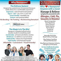Nasopure Nasal Wash, System Kit, �The Nicer Neti Pot� Sinus Wash Kit, Comfortable Nasal Rinse 8 Oz Bottle & 20 Salt Packets (3.75 Grams Each), Nasal Congestion, Cold, Flu, Allergy, Nasal Irrigation