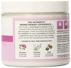 Aura Cacia Aromatherapy Mineral Bath, Comforting Geranium, 16 ounce jar