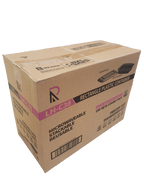 38 oz. Black Rectangular Microwavable Heavy Weight Container with Lid - 150 Set
