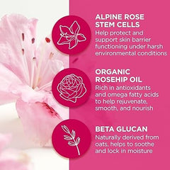 Andalou Naturals Lip Mask 1000 ROSES, Overnight Lip Sleeping Mask for Dry, Chapped Lips, Plumping, Hydrating & Soothing Lip Balm with Alpine Rose Stem Cells, Vegan & Cruelty-Free, 0.42 Oz