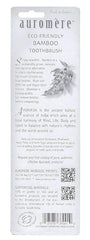 Auromere Bamboo Toothbrush - Eco Friendly, Vegan, Sustainably Grown, with Soft Bristles (1 Pack)