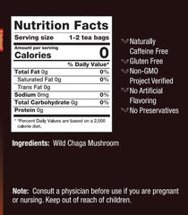 Bravo Tea Chaga Mushroom Herbal Tea Caffeine Free, 20 tea bags, 1 count