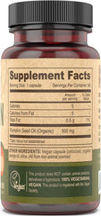 DEVA Nutrition Vegan Pumpkin Seed Oil 500 mg, Cold-Pressed & Unrefined - 90 Capsules, 1-Pack
