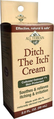 All Terrain Natural Ditch the Itch Cream 2oz, With Colloidal Oatmeal, For Itching & Irritation From Dry Skin, Rashes