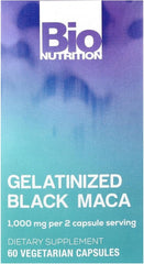 Bio Nutrition Gelatinized Black Maca, 1,000 mg, 60 Vegetarian Capsules (500 mg per Capsule)
