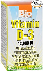 BIO NUTRITION INC, D-3 12,000IU, 50 VCAP