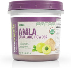 BareOrganics Amla, Indian Gooseberry & Superfood Powder, Dietary Supplement, 8 Oz