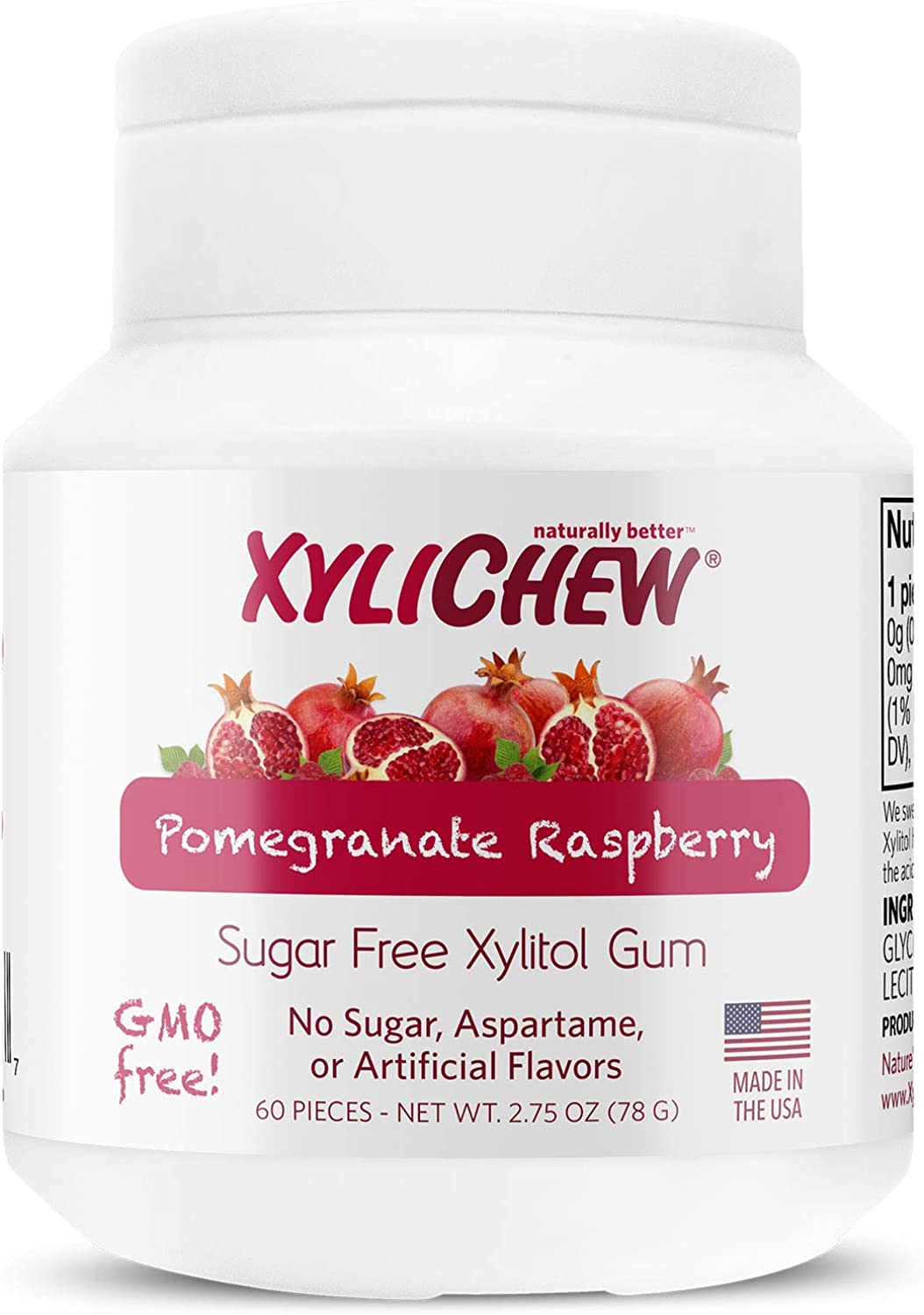 851844005467-XYLICHEW-XyliChew Gum Pomegranate Raspberry Jar