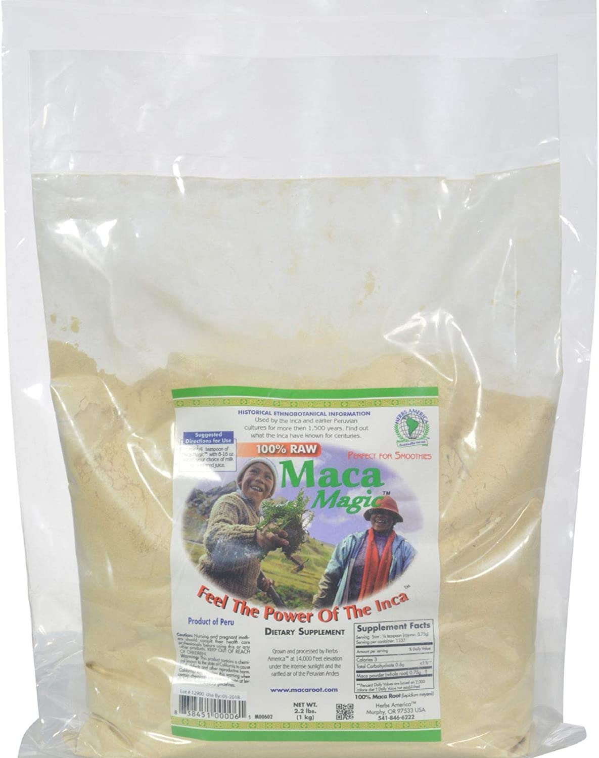 838451000061-MACA MAGIC-Maca Magic Organic Raw Powder Bag
