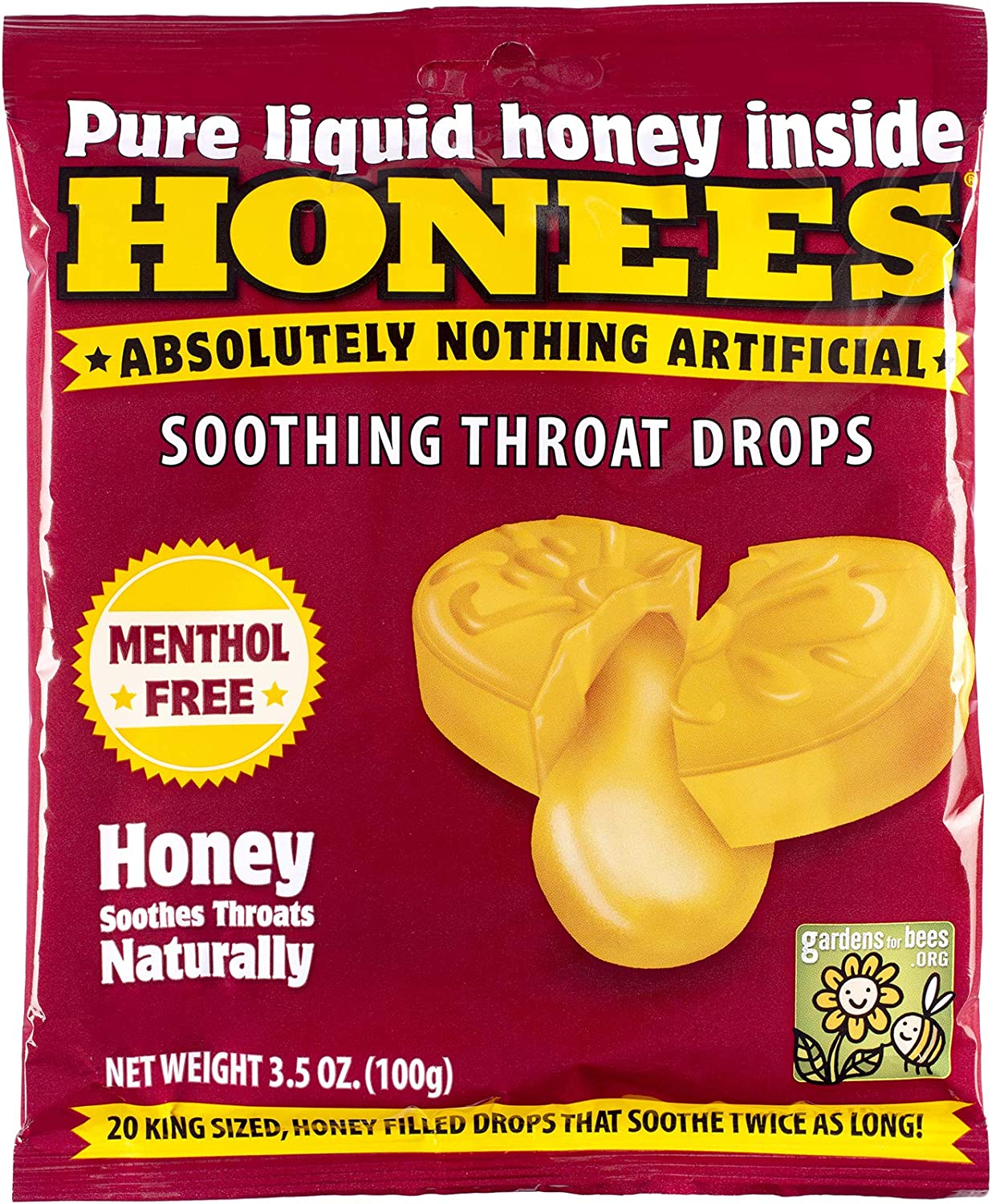 070650004086-HONEES-Soothing Throat Drop Honey Menthol-Free Bag